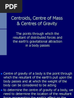 Centroids, Centre of Mass & Centres of Gravity