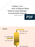 Distillation of Ethanol-Water Solution Using Enthalpy-Concentration Diagram