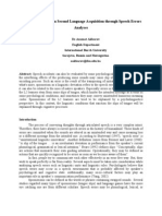 A Cognitive Process in Second Language Acquisition Through Speech Errors Analyses