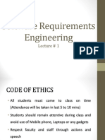 Software Requirements Engineering: Lecture # 1