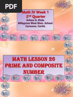 Math Lesson 26 - Week 1