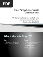 Blair Currie - Storytelling CV - September 29, 2010