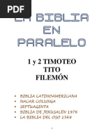 La Biblia en Paralelo 1y2 TIMOTEO, TITO, FILEMÓN PDF