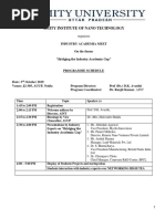 Program Schedule - Industry Academia Meet