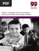 Speech Language and Communication Needs and Primary School Aged Children