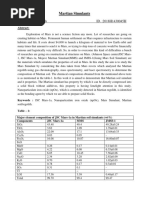 Mars-1a Simulant (2018H1430045H) Final Report