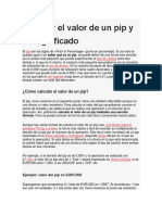 Calcular El Valor de Un Pip y Su Significado