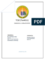 TCSE (Tex4011) : Assignment On - Costing of A Plo Shirt