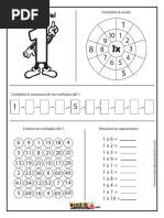 Tablas de Multiplicar - Fichas PDF