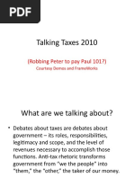 Talking Taxes 2010: (Robbing Peter To Pay Paul 101?)