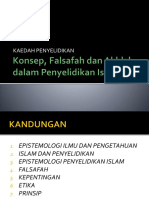 Konsep, Falsafah, Akhlak & Prinsip Penyelidikan Islam