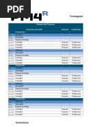 Cronograma - Plantilla y Ejemplo