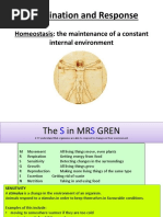 Coordination and Response: Homeostasis: The Maintenance of A Constant Internal Environment