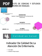 Indicadores de Calidad en Enfermeria