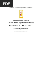 Reference Lab Manual: CSC302 - Digital Logic Design and Analysis