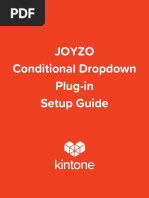 JOYZO Conditional Dropdown Plug in Setup Guide