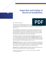 Inspection and Testing of Electrical Installation