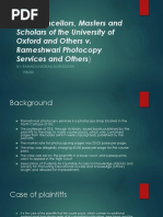 The Chancellors, Masters and Scholars of The University of Oxford and Others v. Rameshwari Photocopy Services and Others) .