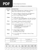 Handout A. Factors For Unit Conversions & Si Prefixes