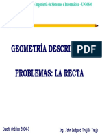 Geometria Descriptiva - Problemas: La Recta