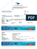 Electronic Ticket Receipt: Itinerary