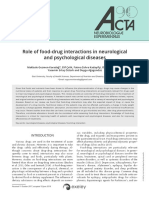 Role of Food Drug Interactions in Neurological and Psychological Diseases