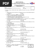 1st Preliminary Exam - Math 7