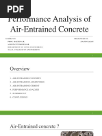 Performance Analysis of Air-Entrained Concrete