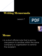 Writing Memoranda