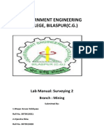 Lab Manual: Surveying 2: Branch: Mining