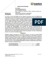 Resolución Sanción Resolución No. Comparendo No. Fecha Imposición Infracción Infractor Documento