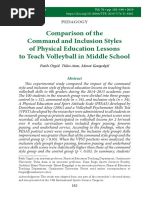 Comparison of Command and Inclusion Styles of Physical Education Lesson