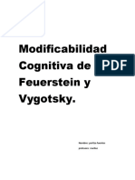 Modificabilidad Cognitiva Vigotsky y Feurstein.