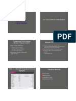 Equity Valuation Short Notes