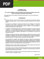 Acuerdo 049 de 23 de Octubre de 2018 Por El Cual Se Establece El Valor de Las Matriculas y Otros Derechos Pecuniarios 2019