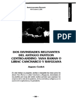 Dos Divinidades Relevantes Del Antiguo Panteon Centro-Andino: Yana Raman o Libiac Cancharco y Rayguana