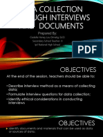 Data Collection Through Interviews and Document