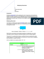 Multiplying Polynomials Learning Objective(s)