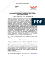 The Effectiveness of A Guided Inquiry-Based, Teachers' Professional Development Programme On Saudi Students' Understanding of Density