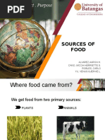 Sources of Food: Alvarez, Aaron H. Cano, Micoh Herriette S. Robles, Carlo Yu, Venus Gjervie L