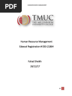 Human Resource Management Edexcel Registration # 050-21864