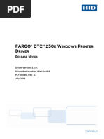 PLT-03390 A.1 - FARGO DTC1250e Windows Printer Driver 5.2.0.1 Release Notes