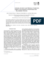 (Acta Biologica Cracoviensia S. Botanica) DPPH Radical Scavenging Activity and Phenolic Compound Content in Different Leaf Extracts From Selected BL