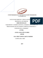 Adquisición y Conservación de La Posesión, Sus Clases, Las Presunciones Legales, Mejoras, Defensas Posesorias y Extinción de La Posesión