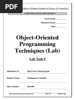 Object-Oriented Programming Techniques (Lab)