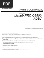 Parts Guide Manual: Bizhub PRO C6500 A03U