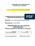 Informe #1 de Lab. de Lodos de Perforacion