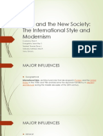 Man and The New Society - The International Style and Modernism