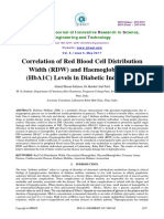 Correlation of Red Blood Cell Distribution Width (RDW) and Haemoglobin A1C (Hba1C) Levels in Diabetic Individuals