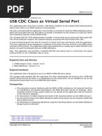 USB CDC Class As Virtual Serial Port